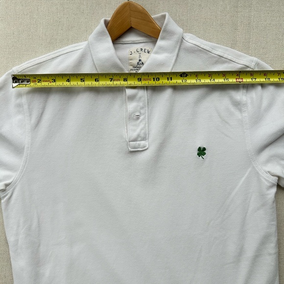 J. Crew White Polo Shirt with Green Logo - Picture 4 of 10